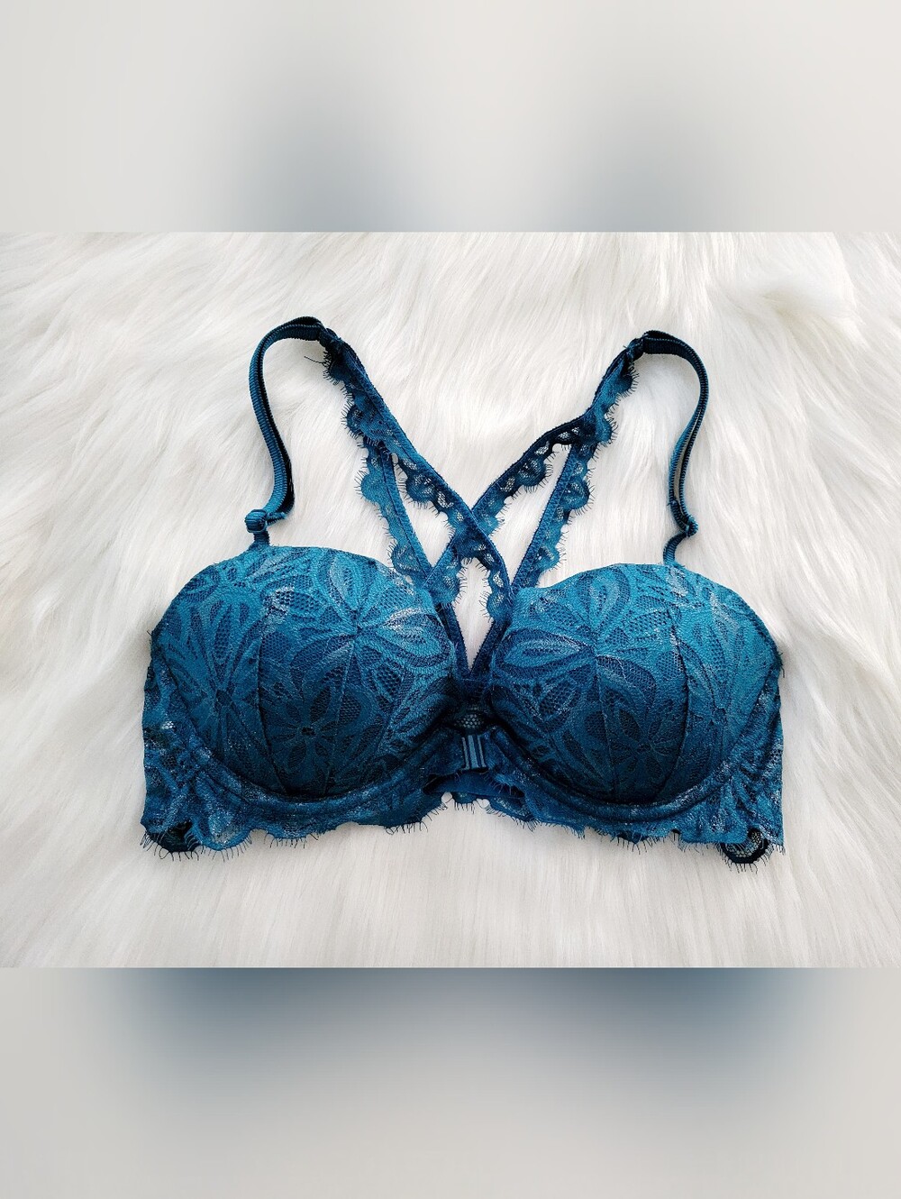 Victoria's Secret PINK Teal Lace Bra